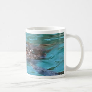 Loggerhead Sea Turtle Wildlife Art Coffee Mug