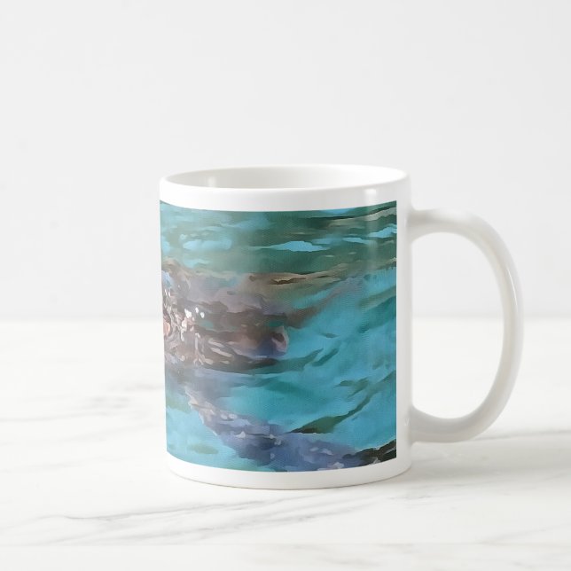 Loggerhead Sea Turtle Wildlife Art Coffee Mug (Right)