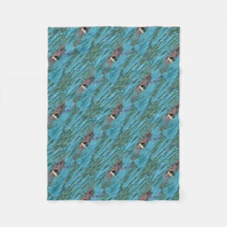Loggerhead Sea Turtle Wildlife Art Fleece Blanket