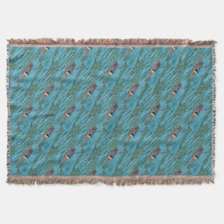 Loggerhead Sea Turtle Wildlife Art Throw Blanket