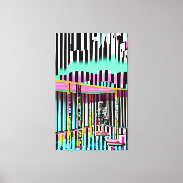 Logging the New Wave Waters in Urban Design Canvas Print (Front)