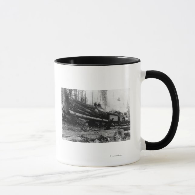 Logging Train carrying men and Mug (Right)