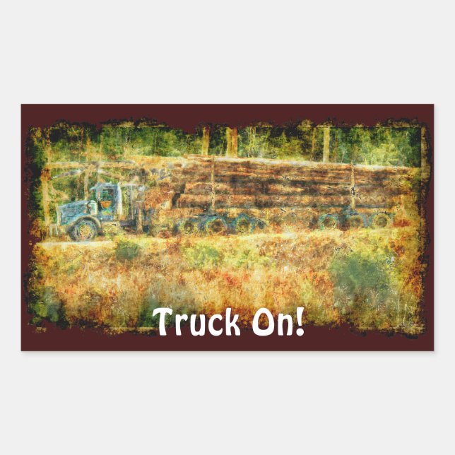 Logging Truck Big Rig Driver Sticker Series (Front)