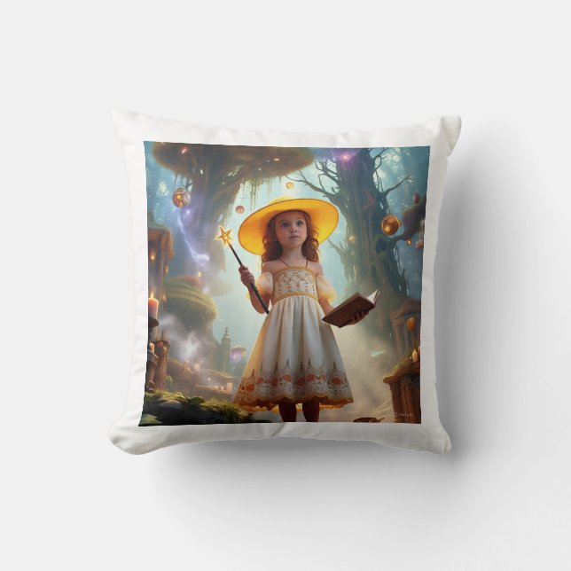 Logic Nahi, Magic Hai – Whimsical Statement T-Shir Cushion (Front)