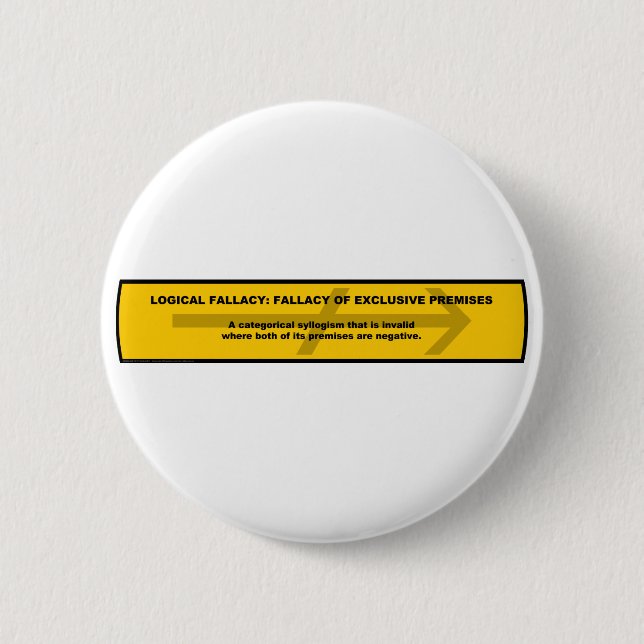 Logical Fallacy: Fallacy of Exclusive Premises 6 Cm Round Badge (Front)