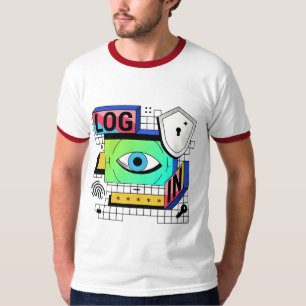 Login Security Graphic T-Shirt – Modern Tech