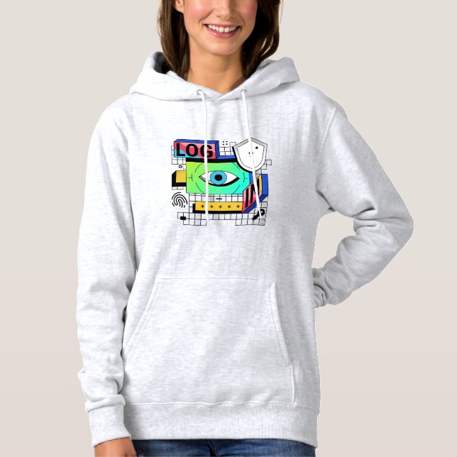 Login Security Graphic T-Shirt – Modern Tech Hoodie (Front)