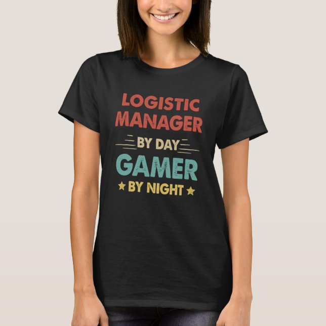 Logistic Manager By Day Gamer By Night Pullover Ho (Front)