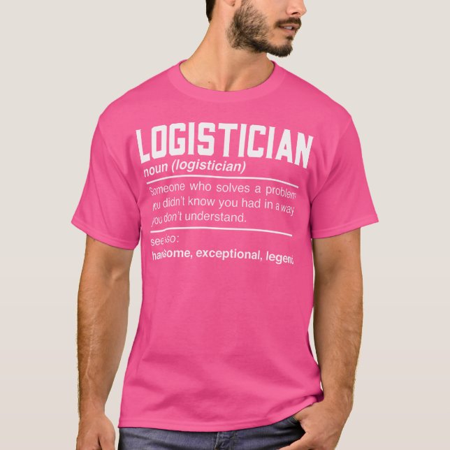 Logistician Definition Design - Logistics Quarterm T-Shirt (Front)