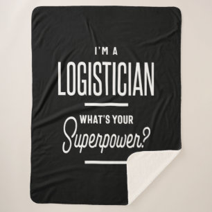 Logistician Job Title Gift Sherpa Blanket