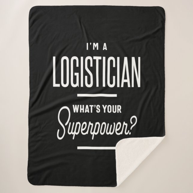 Logistician Job Title Gift Sherpa Blanket (Front)