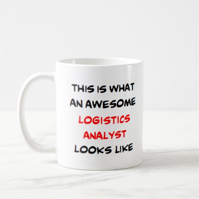 logistics analyst, awesome coffee mug (Left)
