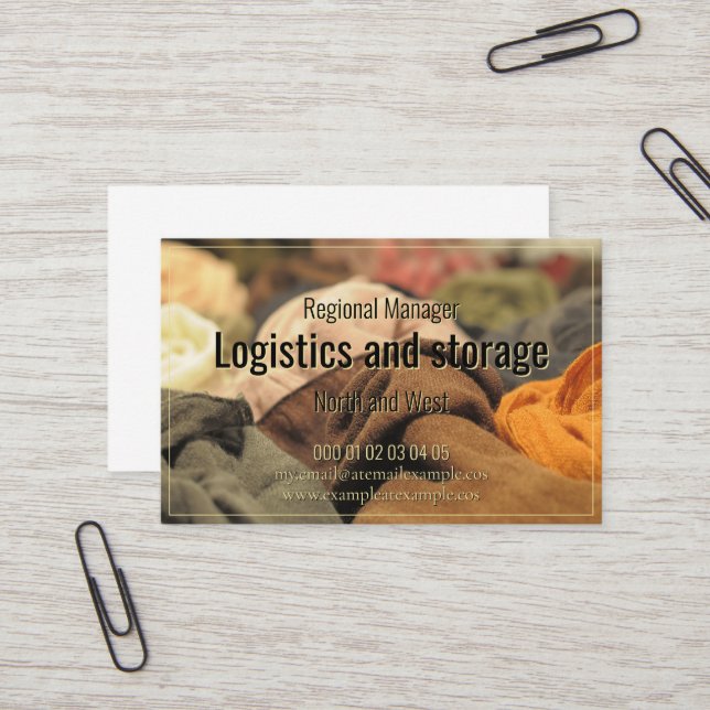 Logistics and storage services business card (Front/Back In Situ)