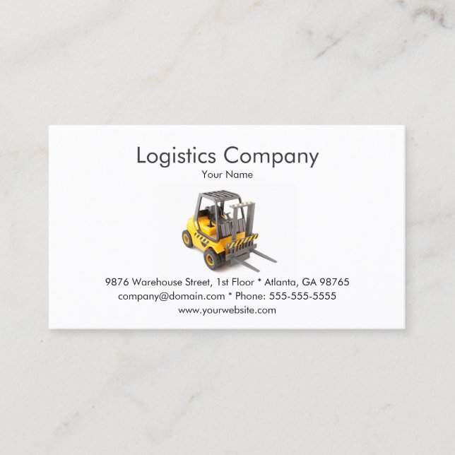 Logistics Company Business Card Template (Front)