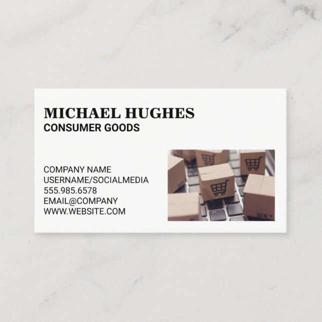 Logistics | Delivery Services | Consumer Goods Business Card (Front)