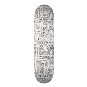 LOGISTICS pattern with words Skateboard