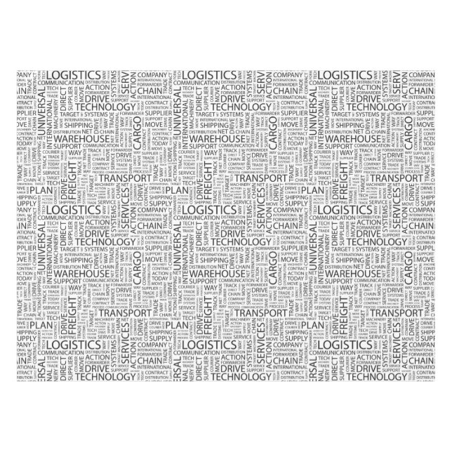 LOGISTICS pattern with words Tablecloth (Front (Horizontal))