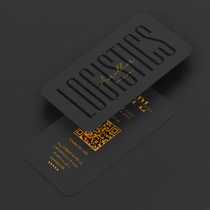 Logistics Professional Mover Company Black Orange Business Card