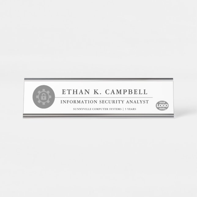 Logistics+Supply Chain | Industry symbol + Logo Desk Name Plate (Front)