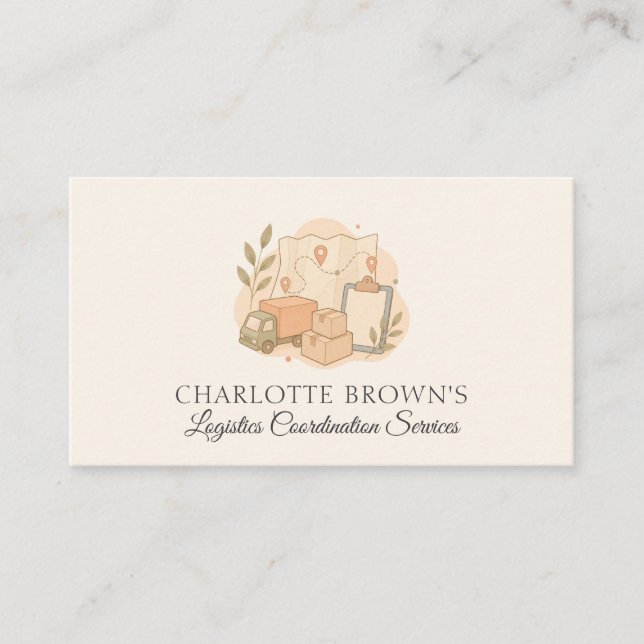 Logistics Supply Chain Shipping Distribution  Business Card (Front)