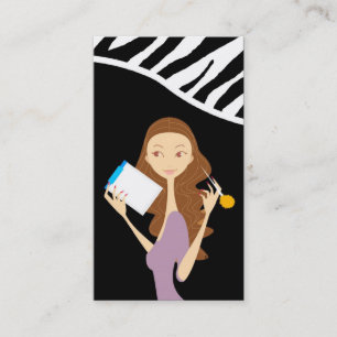 Logistics Survey Fashion Vector Girl Business Card