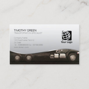 Logistics Transportation Services Truck Wheels Business Card