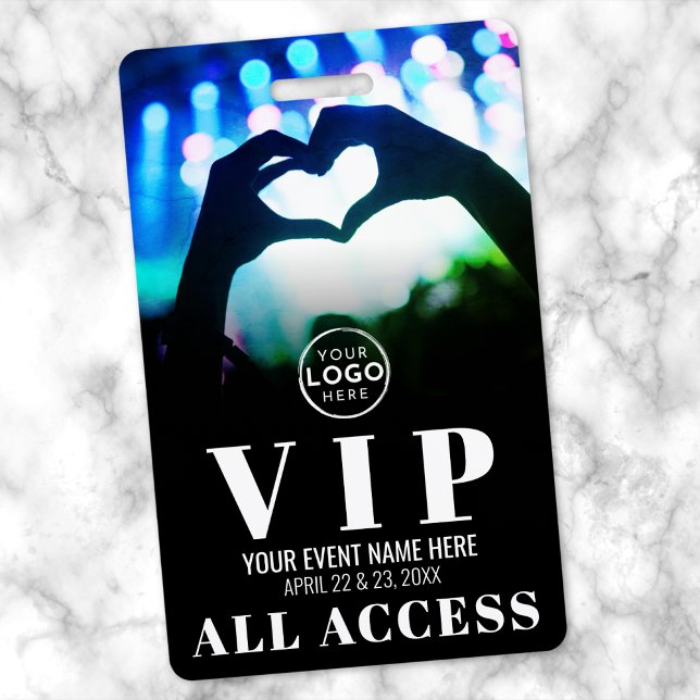 Logo All Access Event Concert VIP Pass ID Badge (Concert Logo All Access Event VIP Badge)