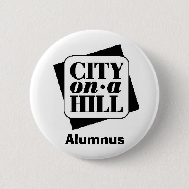 logo, Alumnus 6 Cm Round Badge (Front)
