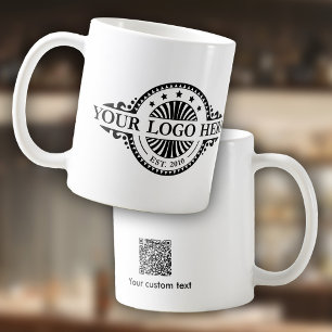 Logo and QR Code Buisness Marketing Coffee Mug