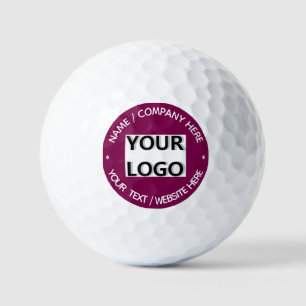 Logo and Text Branded Stamps Golf Balls Template