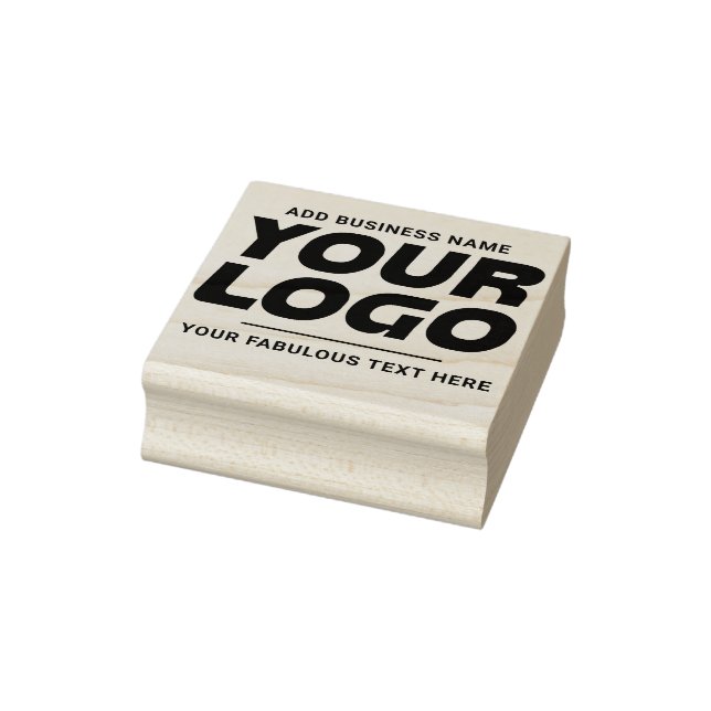 Logo and Text Custom Simple Rubber Stamp (Stamp)