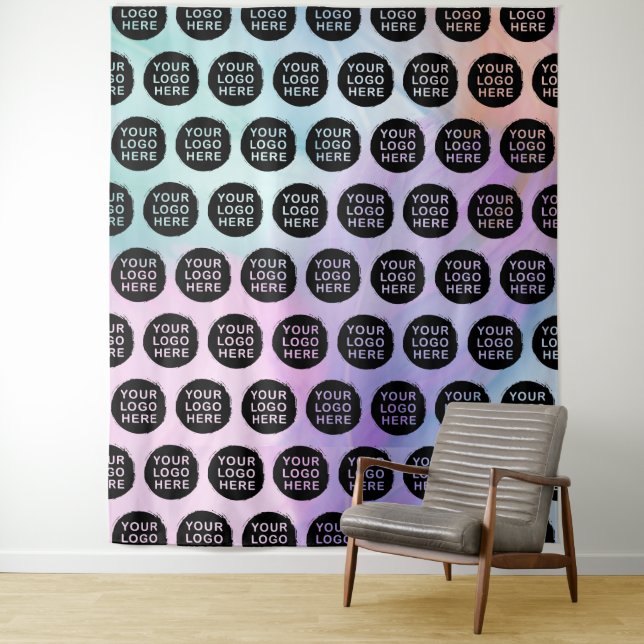 Logo Backdrop Business Company Tapestry (In Situ)