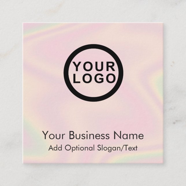 Logo Baker Pastry Chef Bakery Square Business Card (Front)
