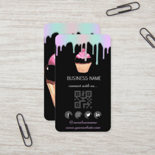 Logo Bakery -Social Media QR Code Business Card