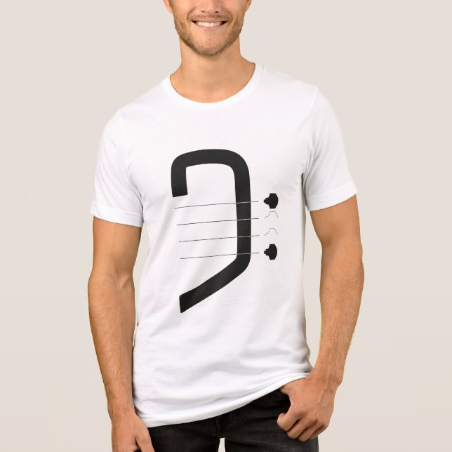 logo bass clef & guitar Tri-Blend shirt (Front)