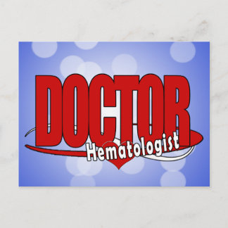 LOGO BIG RED DOCTOR Haematologist Postcard