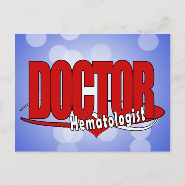 LOGO BIG RED DOCTOR Haematologist Postcard (Front)