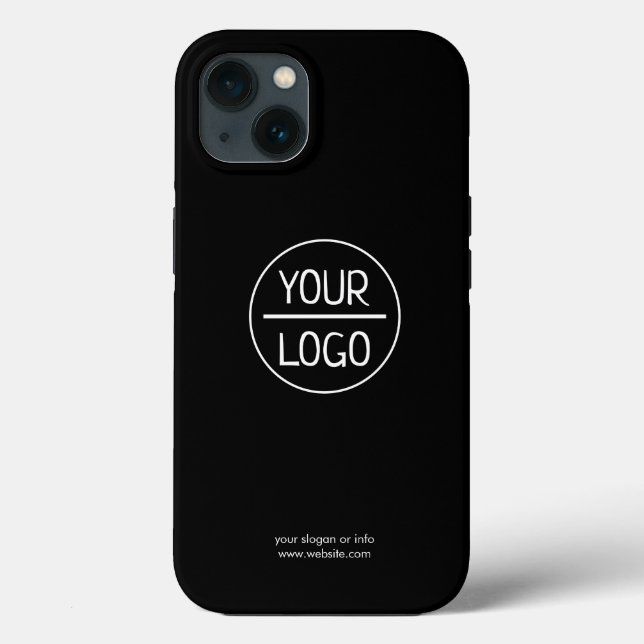 Logo Black | Business Minimalist iPhone Case (Back)