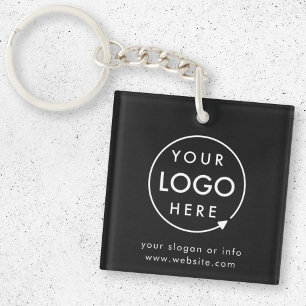 Logo Black   Business Promotional Minimalist Key Ring