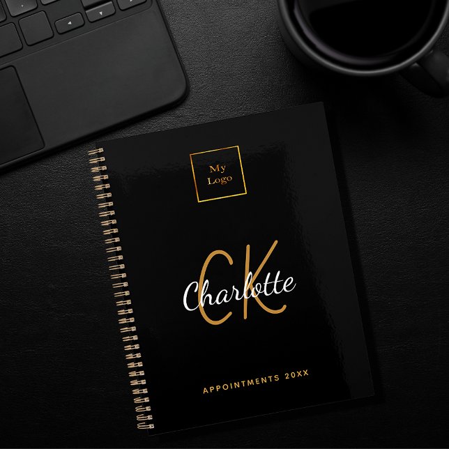 Logo black gold monogram modern 2026 business planner (Creator Uploaded)