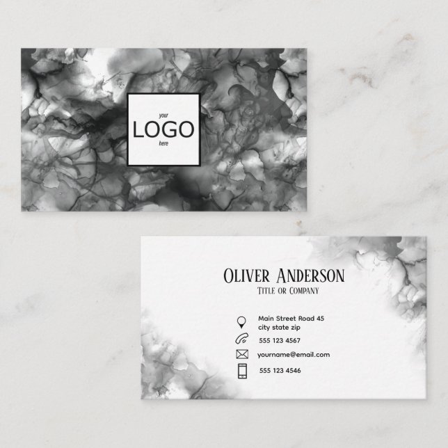Logo Black ink Business Card (Front/Back)