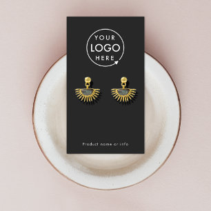 Logo Black Jewelery Earring Display Card