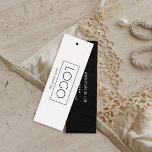 Logo Black White Business Label Hang Tag