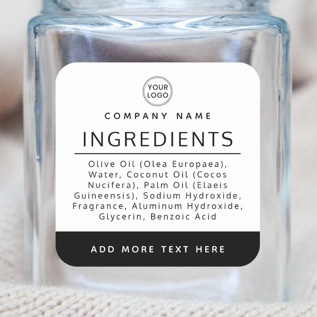 Logo black white ingredient list product label (Creator Uploaded)