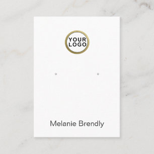 Logo Black White Jewellery Earring Display Business Card