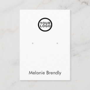 Logo Black White Jewellery Earring Display Business Card
