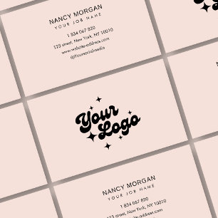 Logo Blush Pink Business Card