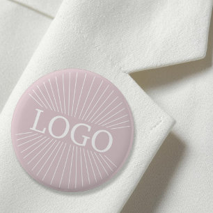 LOGO Blush Pink Company Branding  6 Cm Round Badge