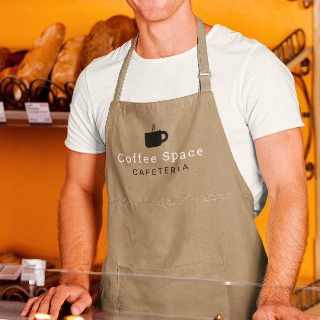 logo brand business name custom brown  apron (Creator Uploaded)