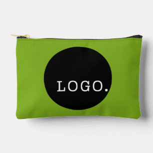 LOGO BRAND CLIENT GIFT MARKETING MERCH LIME GREEN ACCESSORY POUCH